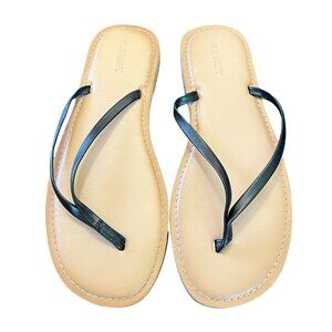 Old Navy / Gap | Faux Leather Capri Sandals | Black Jack | Size 8 | EUC